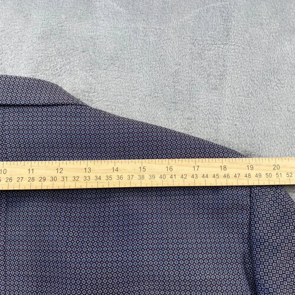Ted Baker Sport Coat Men 44R Purple Micro Diamond Wool Blazer Modern Fit DEZIREJ